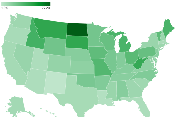 Made in America, sold to Canada (Choropleth map)