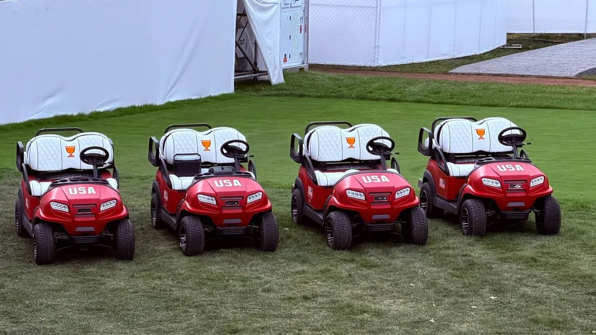 Team USA President's Cup golf carts
