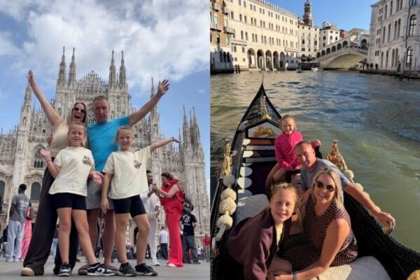 The family have been travelling since they packed up and left for Paris in September