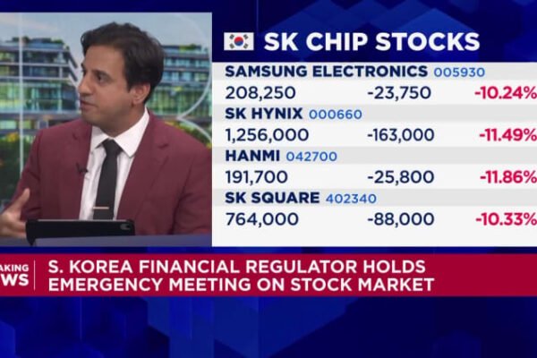 Kospi on track for weakest close since April as global AI sell-off deepens