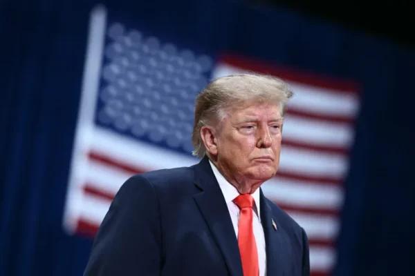 US President Donald Trump speaks at a midterm campaign rally at the Ocean Center in Daytona Beach, Florida on October 30, 2026.