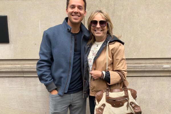 A photo of Max Doppelt with his mother, Debbie.