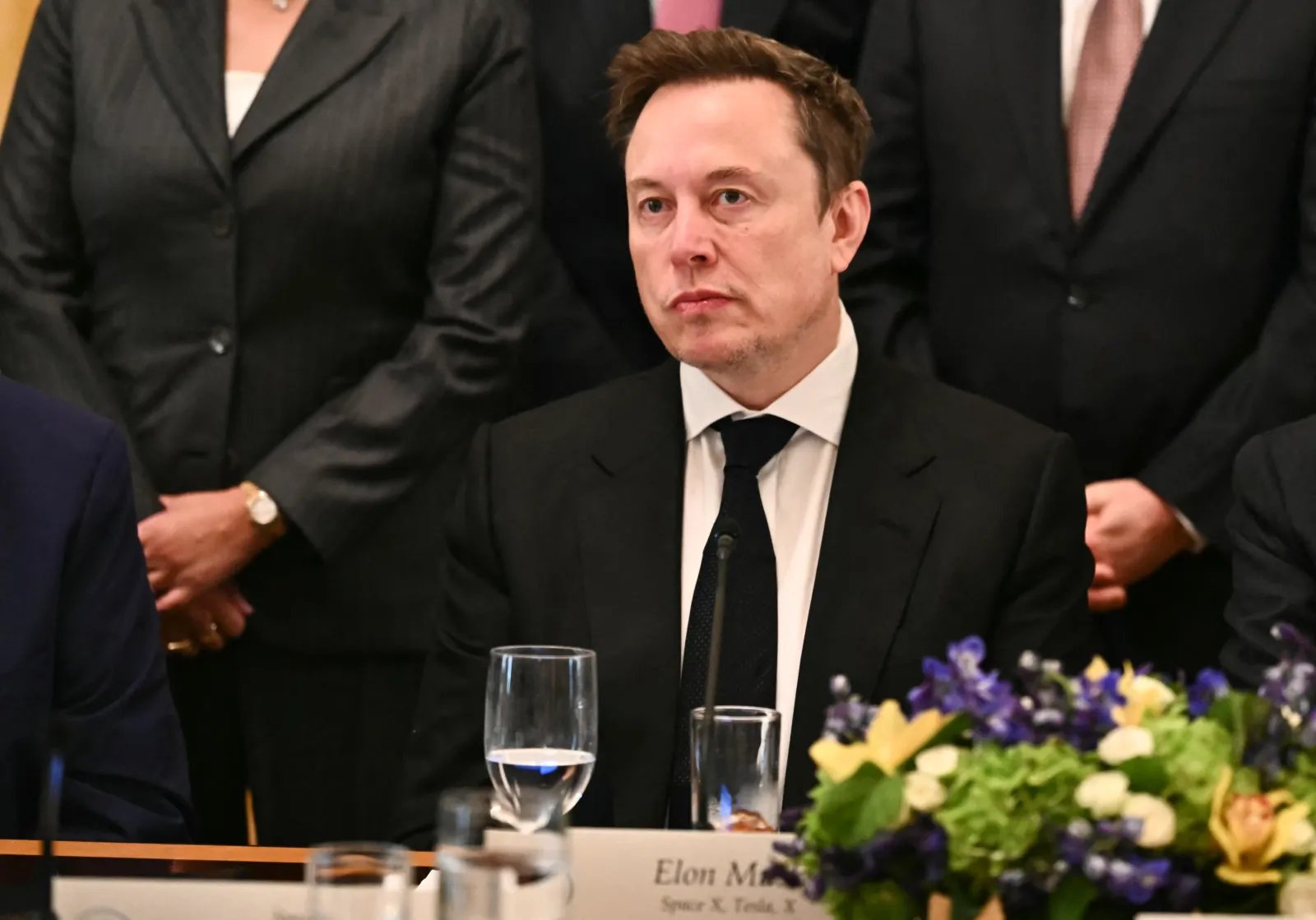 SpaceX CEO Elon Musk attends a meeting with President Donald Trump and technology executives about artificial intelligence, in the East Room of the White House in Washington, D.C., on September 29. (Photo by Kent Nishimura/AFP via Getty Images)