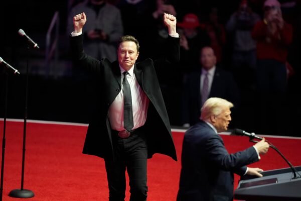Elon Musk at a rally for President-elect Donald Trump on Jan. 19, 2025.