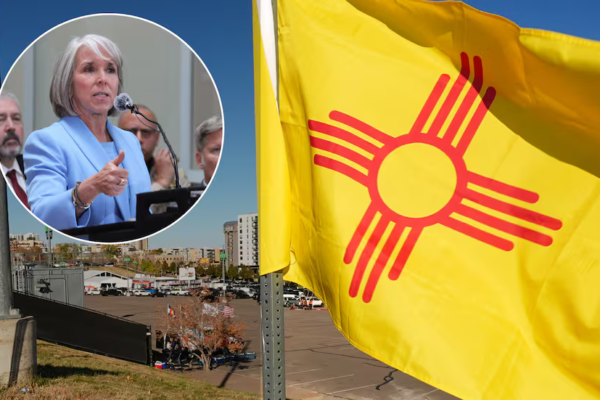 Gov. Michelle Lujan Grisham responds to President Donald Trump calling for New Mexico to...