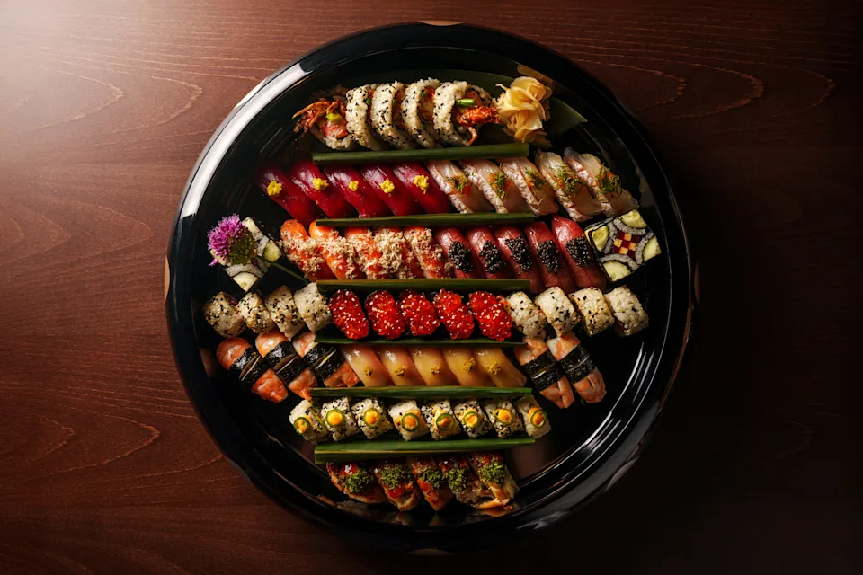 A nigiri maki platter at Suzu, a new sushi restaurant, in Madisonville.