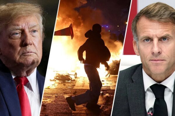 Trump, France's Macron and mass protests in Paris